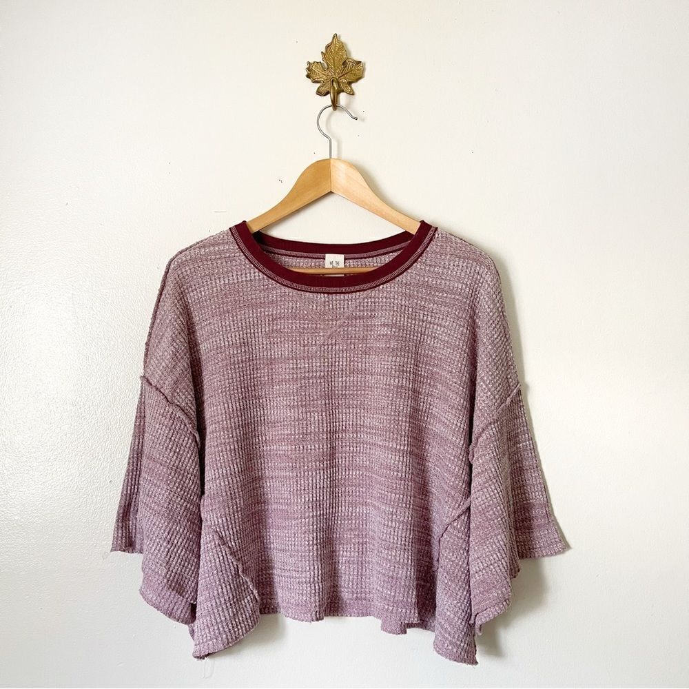 We The Free purple cropped sweater top Medium preowned